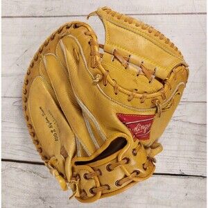 NEEDS LACE- RHT Rawlings MJ77T Johnny Bench Catchers Mitt Glove Deep Well Pocket